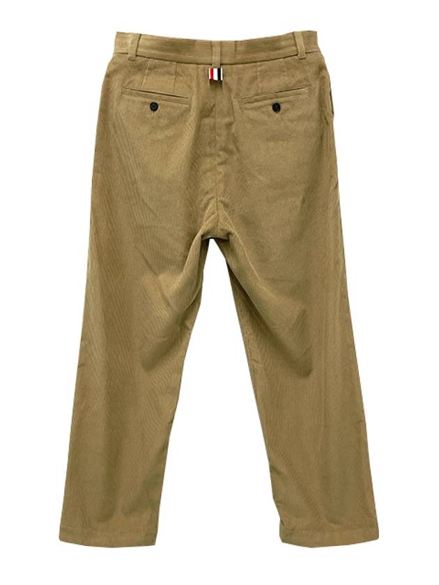 Men's Corduroy Straight Pants Beige - THOM BROWNE - BALAAN 4