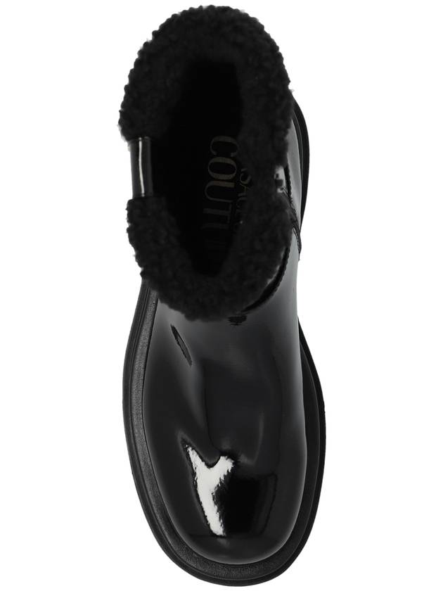 Versace Jeans Couture Booties With Faux Fur, Women's, Black - VERSACE - BALAAN 6