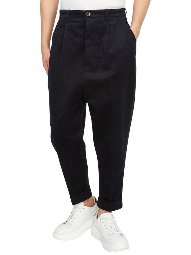 Men's Carrot Straight Pants Night Blue - AMI - BALAAN 6