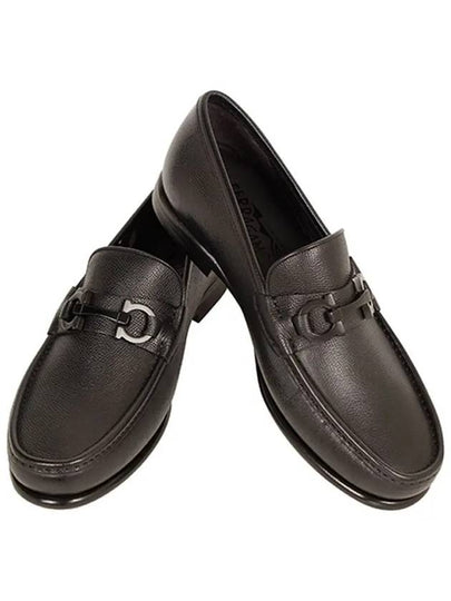 Gancini Bit Leather Moccasin Loafers Black - SALVATORE FERRAGAMO - BALAAN 2