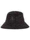 Women s Square Quilted Bucket Hat 8604LXAH BLACK - BLACK&WHITE - BALAAN 2