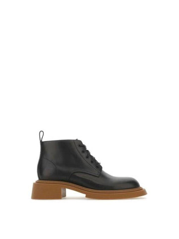 Calfskin Combat Boots Black - LOEWE - BALAAN 1