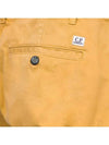 Men's Stretch Satin Cargo Shorts Yellow - CP COMPANY - BALAAN.