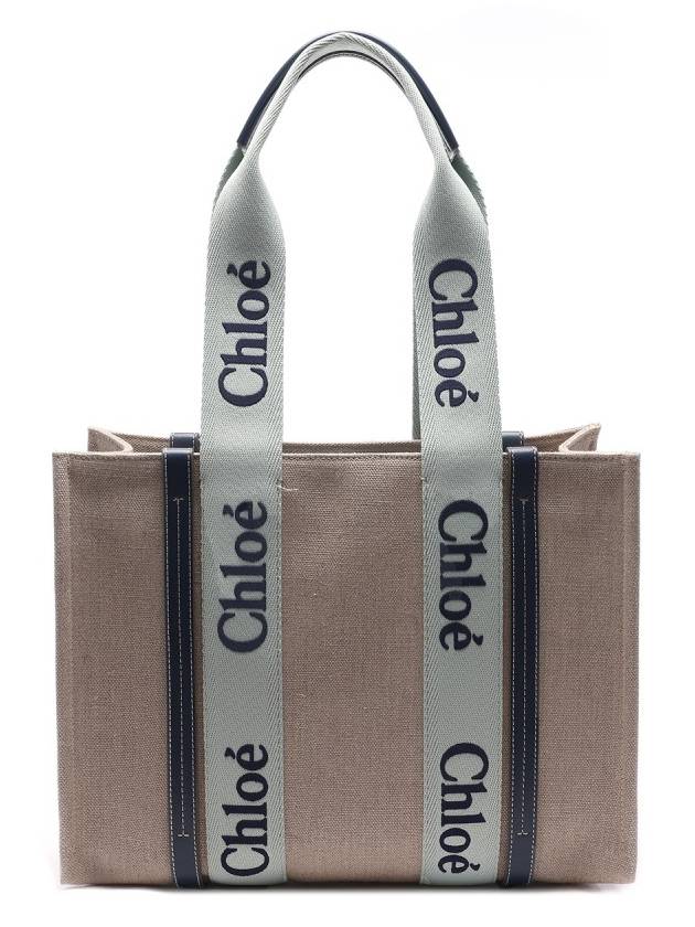 Woody Medium Tote Bag Green Blue - CHLOE - BALAAN 5