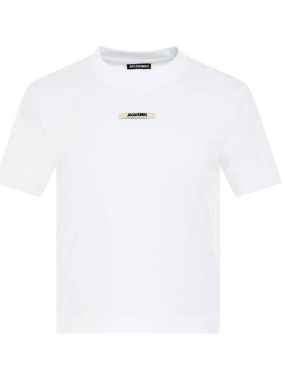 Le Gros Grain Short Sleeve T-Shirt White - JACQUEMUS - BALAAN 2