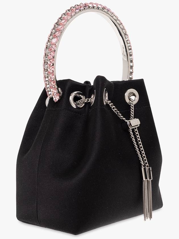 Jimmy Choo ‘Bon Bon’ Satin Shoulder Bag, Women's, Black - JIMMY CHOO - BALAAN 4