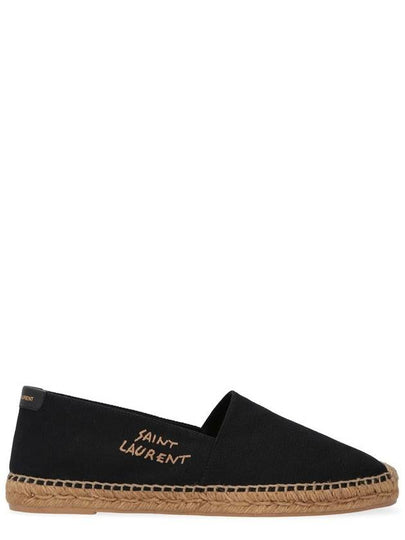 Logo Monogram Espadrilles Black - SAINT LAURENT - BALAAN 2