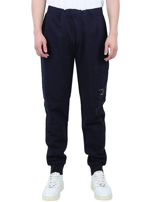 Diagonal Raised Fleece Cargo Track Pants Navy - CP COMPANY - BALAAN 2