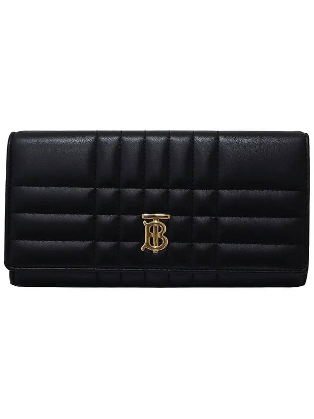 Lola Continental Quilted Leather Long Wallet Black - BURBERRY - BALAAN 3