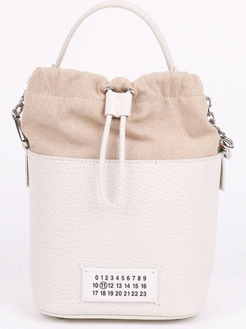 Greige mini bucket shoulder bag - MAISON MARGIELA - BALAAN 1