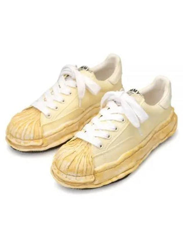 24 A12FW719 white BLAKEY OG sole canvas low top sneakers - MIHARA YASUHIRO - BALAAN 1