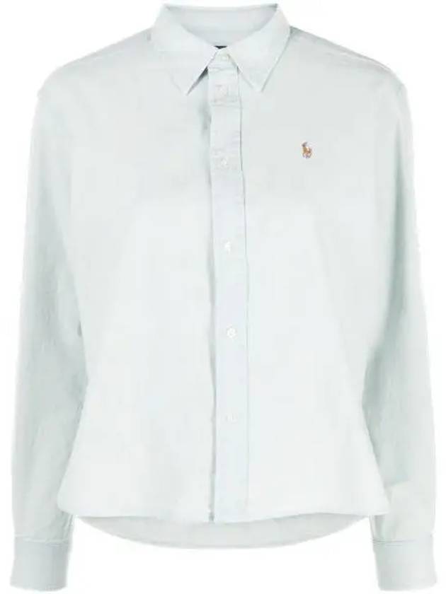 Pony Logo Long Sleeve Shirt Light Blue - POLO RALPH LAUREN - BALAAN 2