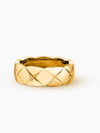 Coco Crush Quilted Motif Small Ring Gold - CHANEL - BALAAN 3