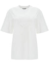 Heavy Cotton Drop Shoulder Heart Short Sleeve T-Shirt White - GANNI - BALAAN 2