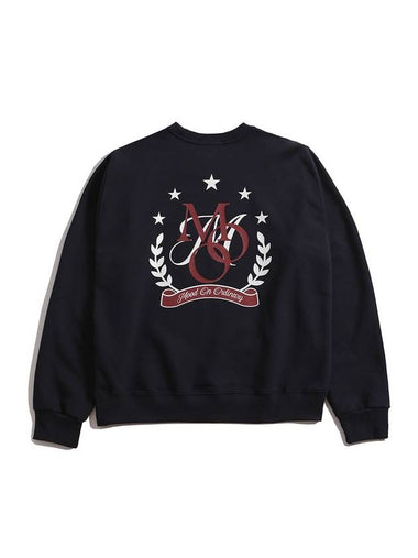 Overfit Willow Logo Sweatshirt Navy - MOO - BALAAN 1