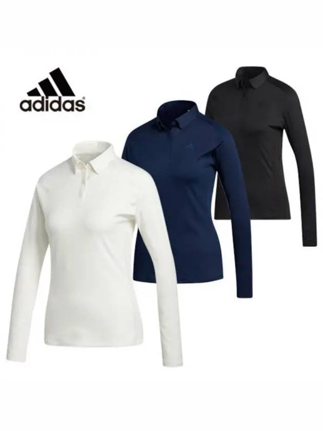 Women s brushed polo t shirt long sleeve FS6342 FS6343 FS6344 Domestic product GQG022081776682 - ADIDAS GOLF - BALAAN 1