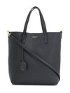 Shopping Toy Supple Leather Tote Bag Black - SAINT LAURENT - BALAAN 3