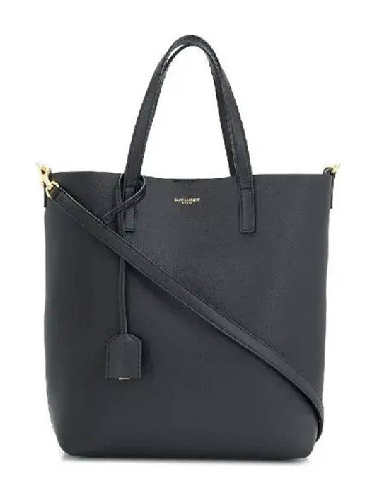 Shopping Toy Supple Leather Tote Bag Black - SAINT LAURENT - BALAAN 2