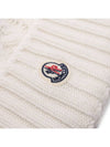 Women s Logo Patch Pom Wool Cashmere Beanie 3B00029 M4506 002 24F - MONCLER - BALAAN 4