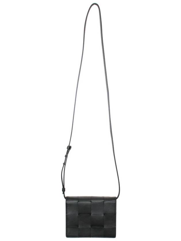 Intrecciato Small Cassette Cross Bag Black - BOTTEGA VENETA - BALAAN 3