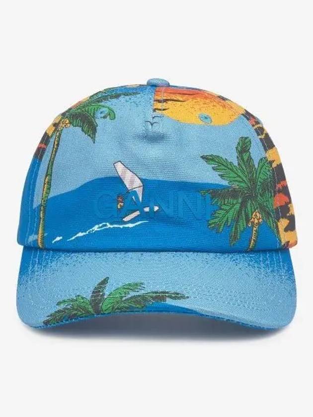 Canvas ball cap multicolor A4389292 - GANNI - BALAAN 2