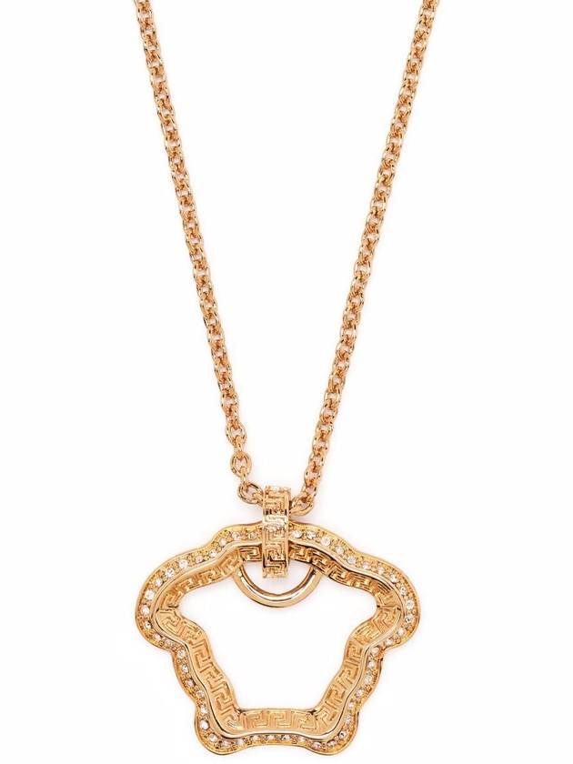 Greca Medusa Curb Necklace Gold - VERSACE - BALAAN.