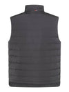 4 Bar Poly Twill Down Vest Charcoal - THOM BROWNE - BALAAN 5