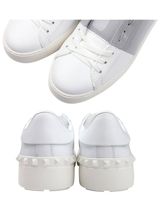 Women's Banding Open Low Top Sneakers White Grey - VALENTINO - BALAAN 6