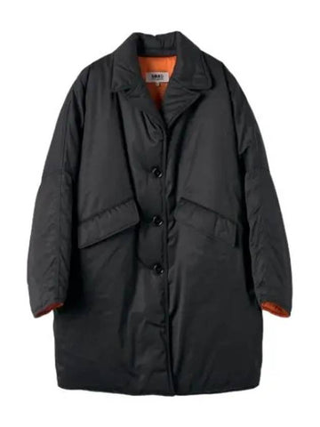 MM6 button up padded jacket black padding - MAISON MARGIELA - BALAAN 1