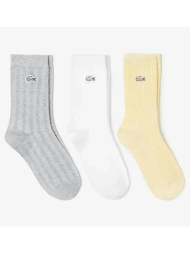 women triple bundle socks white - LACOSTE - BALAAN 1