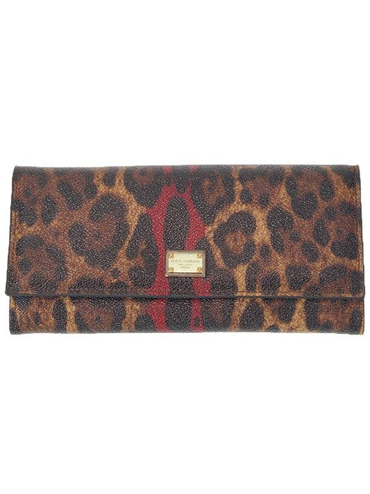 Leopard Long Wallet Brown - DOLCE&GABBANA - BALAAN 2