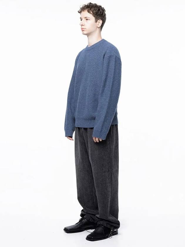 Men s M243TP05BL Hachi Oversized Round Knit Blue - CHANCE'S NOI - BALAAN 6