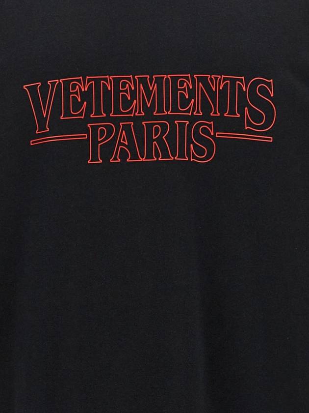 Vetements 'Vetements Paris Logo' T-Shirt - VETEMENTS - BALAAN 4