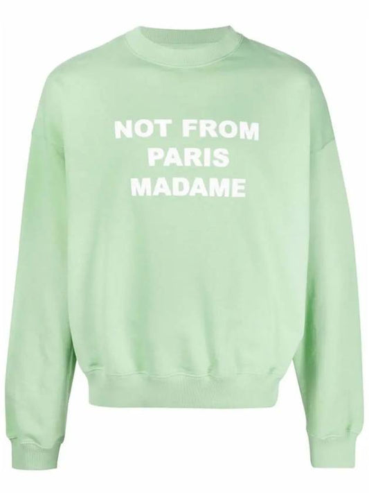 Slogan Print Sweatshirt SW102 LIGHTGREEN - DROLE DE MONSIEUR - BALAAN 2