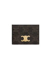 Triomphe Card Holder in Triomphe Canvas Tan - CELINE - BALAAN 2