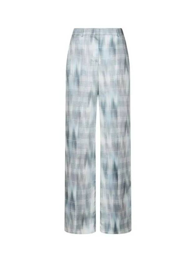 Women s Check Silk Criss Pants Light Blue - GIORGIO ARMANI - BALAAN 1