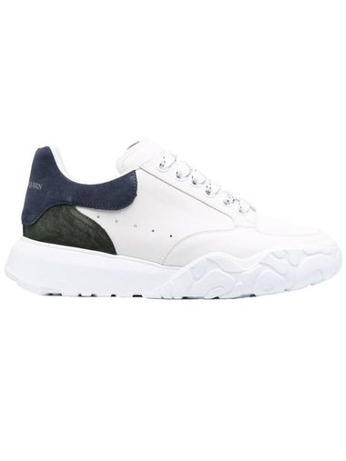 Court Trainer Low Top Sneakers Navy White - ALEXANDER MCQUEEN - BALAAN 1