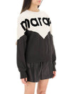 Houston Two-Tone Logo Cotton Sweatshirt Black - ISABEL MARANT ETOILE - BALAAN 6