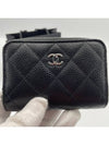 Classic zipper black caviar silver card wallet AP0216 - CHANEL - BALAAN 4