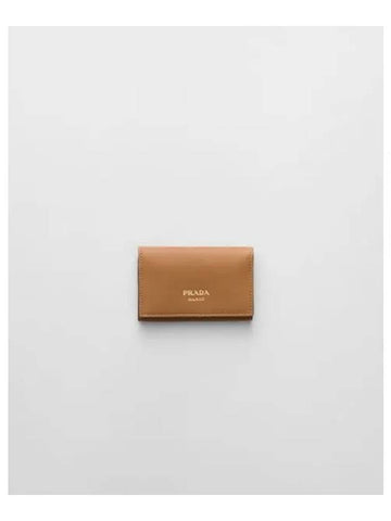 Leather card wallet caramel 244659 - PRADA - BALAAN 1