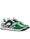 Men's Basket Low Top Sneakers Green - GUCCI - BALAAN 4