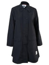 Military Ripstop Round Collar Over Pea Coat Navy - THOM BROWNE - BALAAN 2