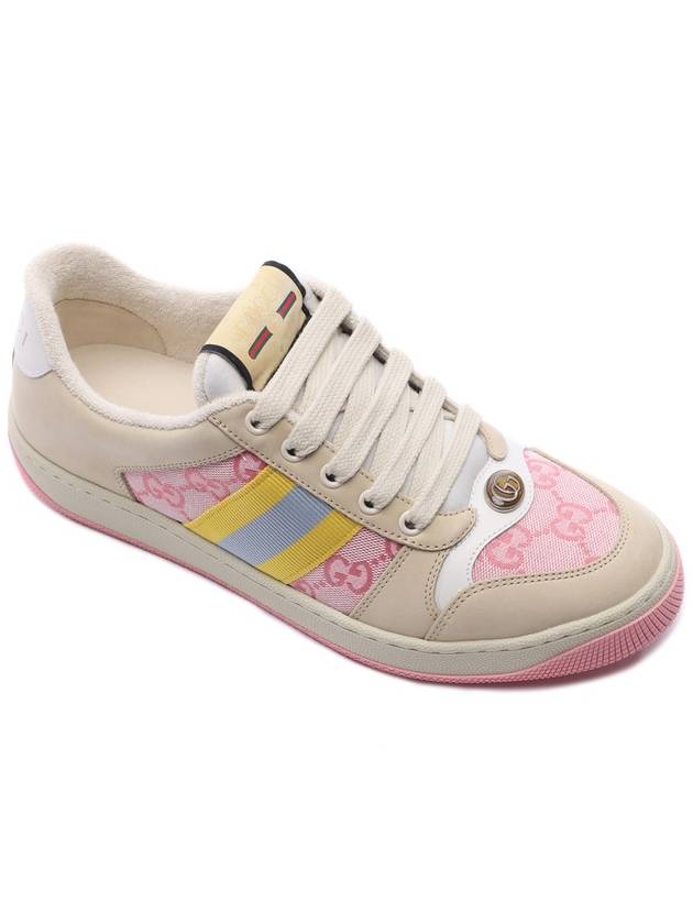 Screener GG Low-Top Sneakers Pink Beige - GUCCI - BALAAN 4