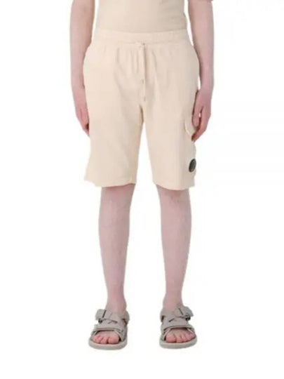 Light Fleece Utility Shorts Beige - CP COMPANY - BALAAN 2