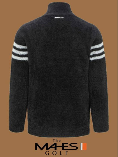 Men s Knit Sweater Black Label Homme Velvet Warm up Swing Half Zip GN30587 - MAHES - BALAAN 2