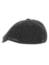 Men s Check Hunting Cap 8414GXAC GREY - BLACK&WHITE - BALAAN 3