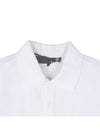 Men's Logo Tape Short Sleeve PK Shirt White - MOSCHINO - BALAAN.