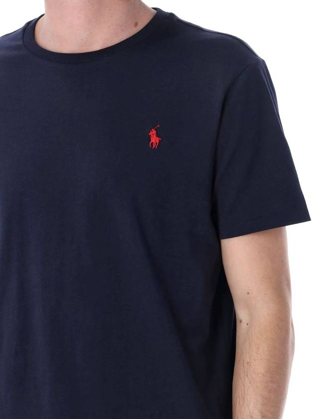 Men's Embroidered Pony Short Sleeve T-Shirt Navy - POLO RALPH LAUREN - BALAAN 4