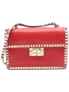 Women s Valentino QW2B0C45KTQ Red Leather Garavani Rockstud Two Way Bag gt 2WAY Gangbuk used luxury goods - VALENTINO - BALAAN 2