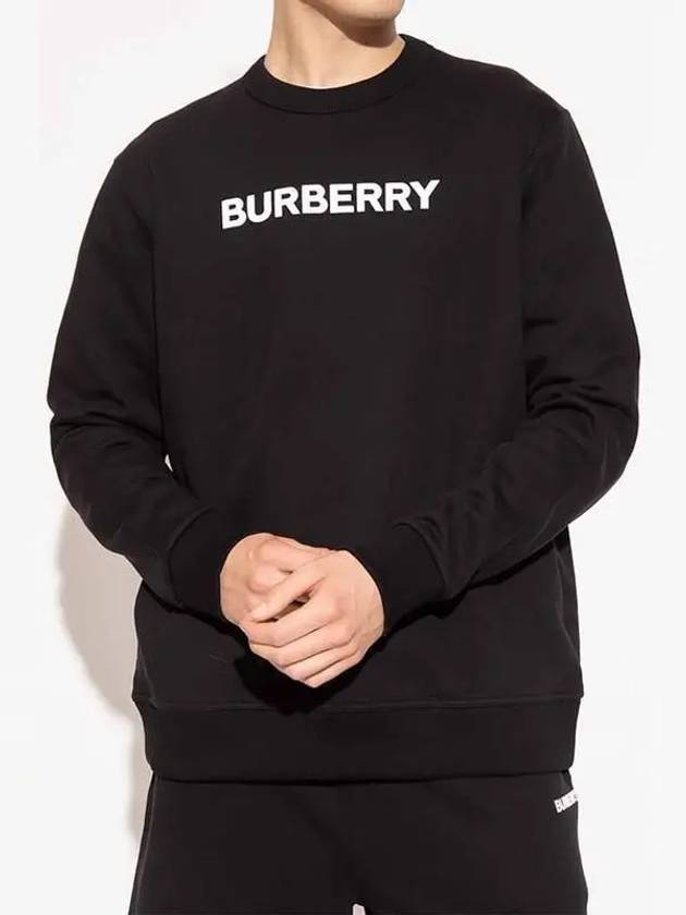 Front Logo Print Sweatshirt Black - BURBERRY - BALAAN 4